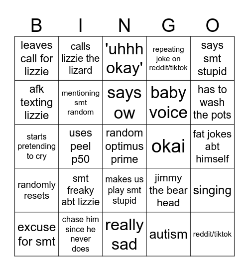 Atticus bingo Card