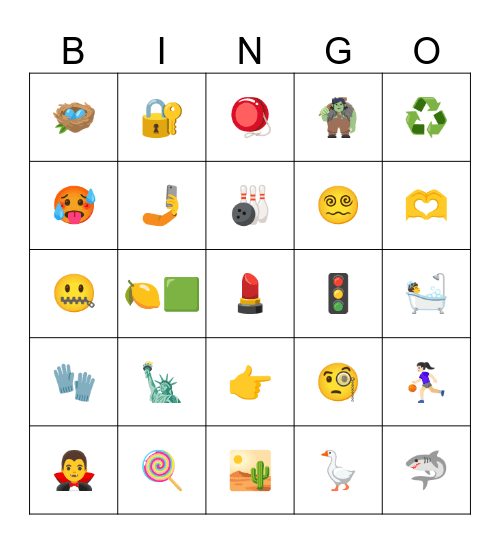 Emoji Bingo Vol. 3! Bingo Card