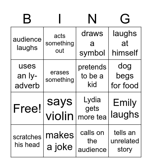 Pudewa Bingo Card