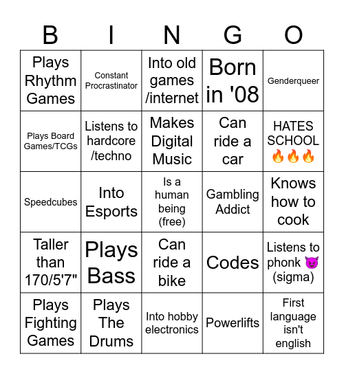 bg-bingo! Bingo Card