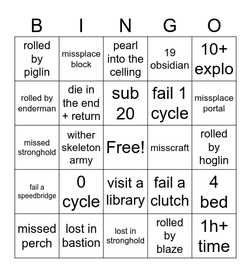 SKAJ MID-OFFS Bingo Card