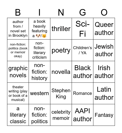 Book Bingo | Fall 2025 Bingo Card