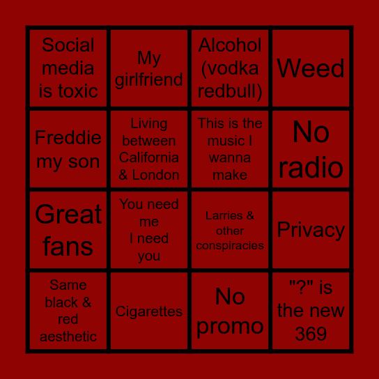 LT3 "PROMO" Bingo Card