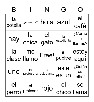 First Day Demo Bingo FY1 Bingo Card