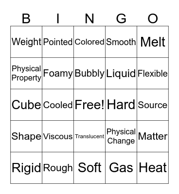 Matter Bingo Card