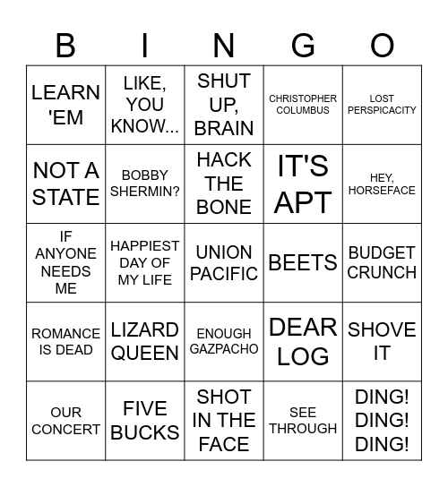 LISA SIMPSON Bingo Card