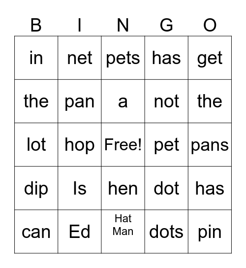 Bingo: LL through Unit 20 Bingo Card