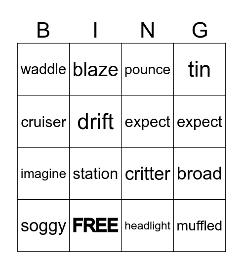 Quicksand Question #1 Bingo Card