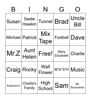 The Perks Of Being A Wall flower Bingo Card