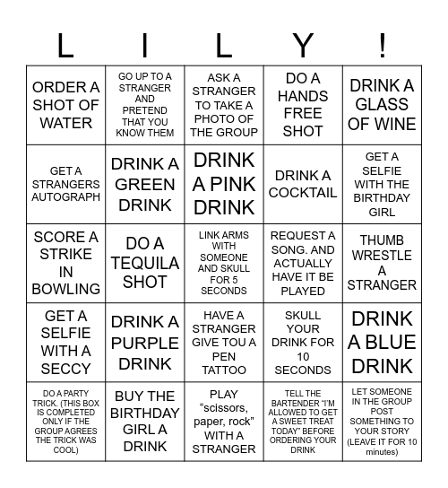 Bingo Card
