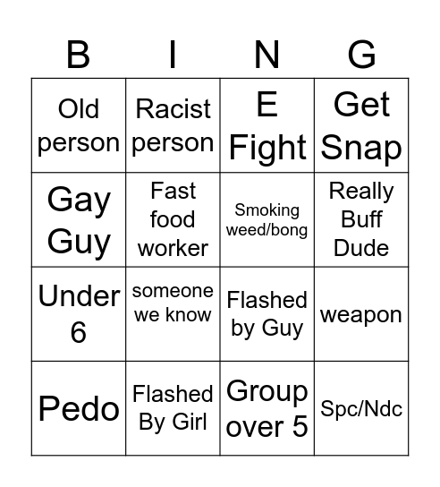 Ome Tv Bingo Card