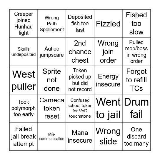 Self-Care Bingo from Crying Sky Raid Bingo Card