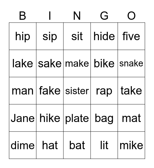 Bingo (a i) Bingo Card