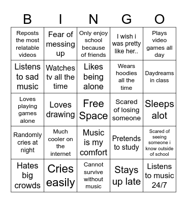 Real Bingo Card