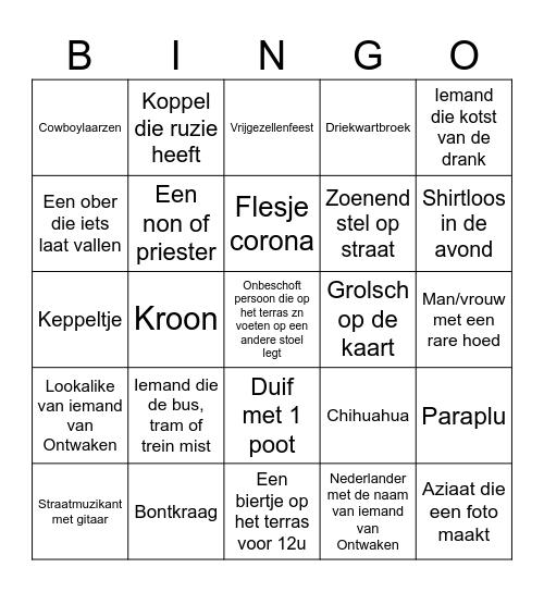 Mechelse Ontwaken Bingo Card
