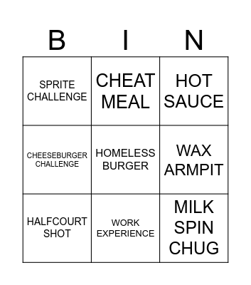 max x slim bros Bingo Card