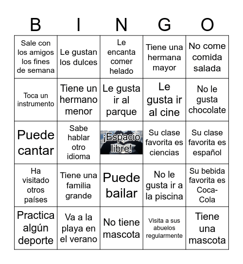 Encuentra a alguien que... Bingo Card