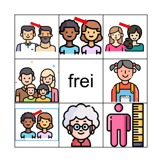 die Familie Bingo Card