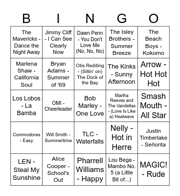 Summer Bingo Card