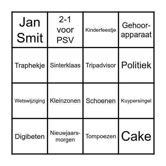 60-jarig huwelijk Bingo Card