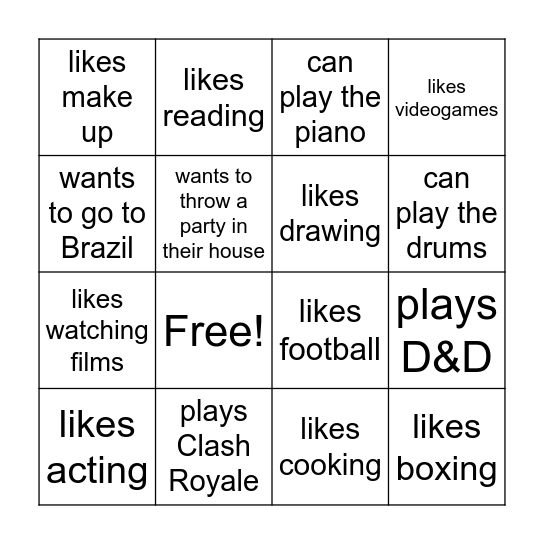 Bingo Card