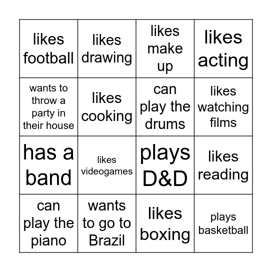 Bingo Card