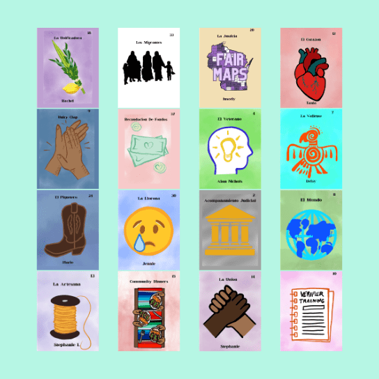 Comite Sin Fronteras Loteria Bingo Card