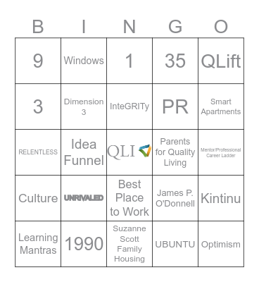 QLI 35 Bingo Card