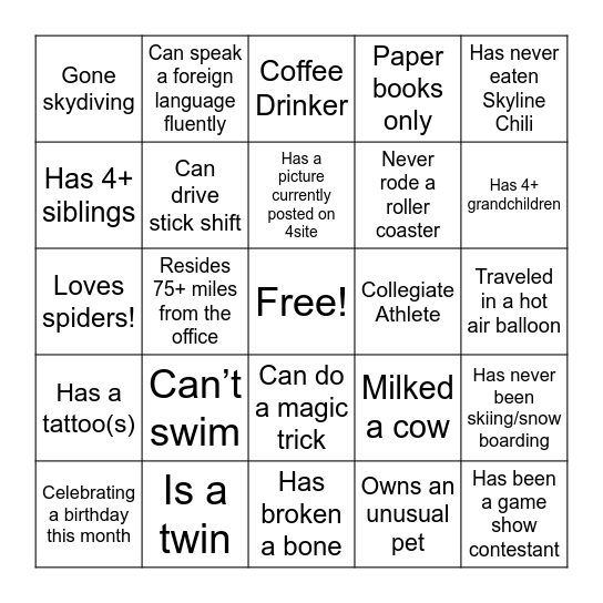 Navigate & Connect Bingo Card