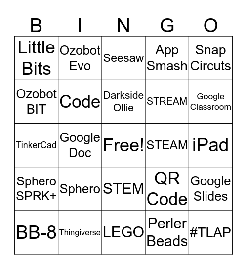 STEAM Bingo Card