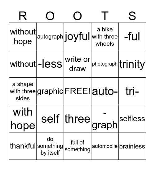 Jr. Poseidon Root Review Bingo Card