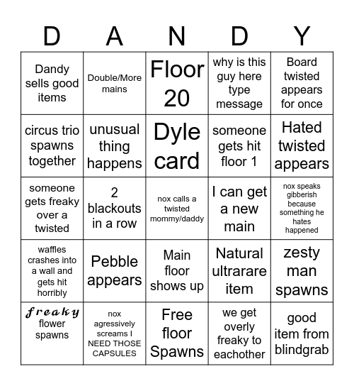 dandruff world card Bingo Card