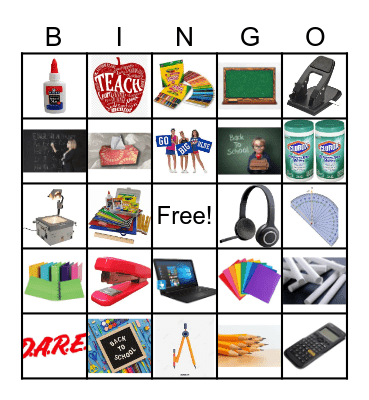Back To School Bingo Card