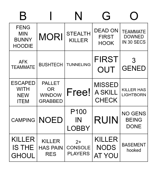 SURV BINGO Card