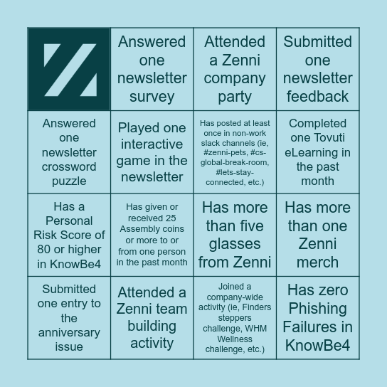 The Advocate Anniversary Bingo Card