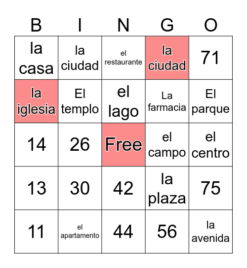 Number Bingo 1-75 Bingo Card