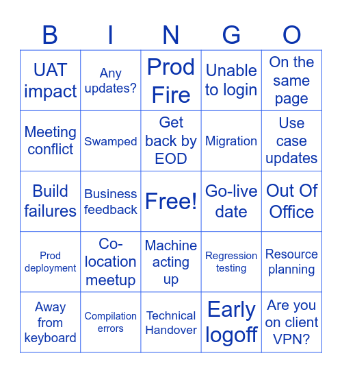 VA IE Happy Hour Bingo !! Bingo Card
