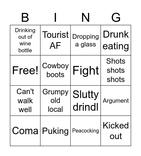 Kirtag Bingo 2025 Bingo Card