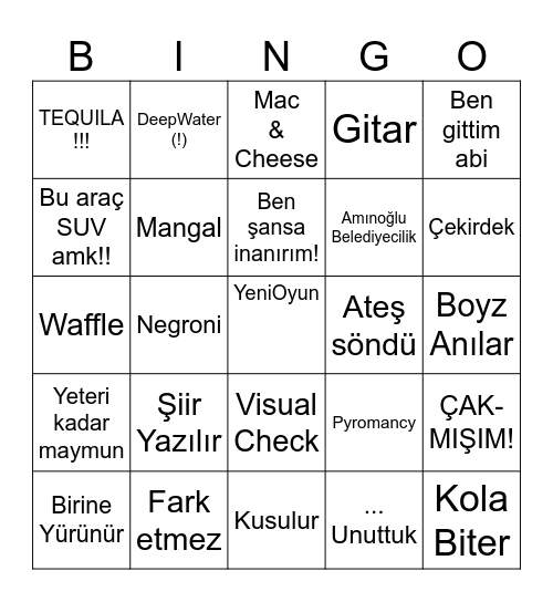 KARASU Bingo Card