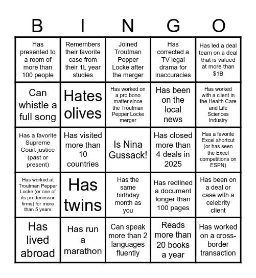 CDEL BINGO Card