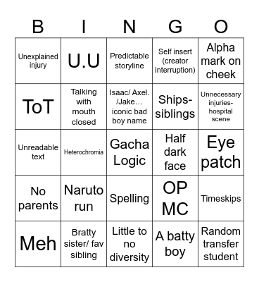 Gacha Bingo Card