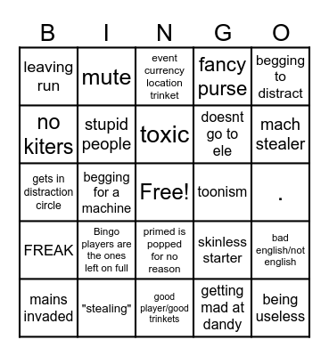 dandys your world Bingo Card