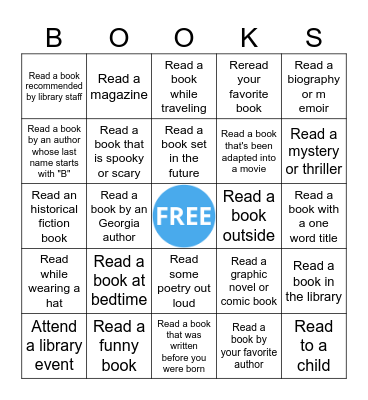 Fall Reading Bingo (adult) Bingo Card
