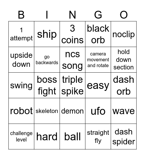 mikes new bingo Card