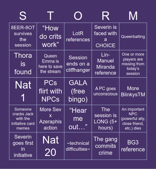 Eberron: City of Towers - Episode 45 Bingo Card