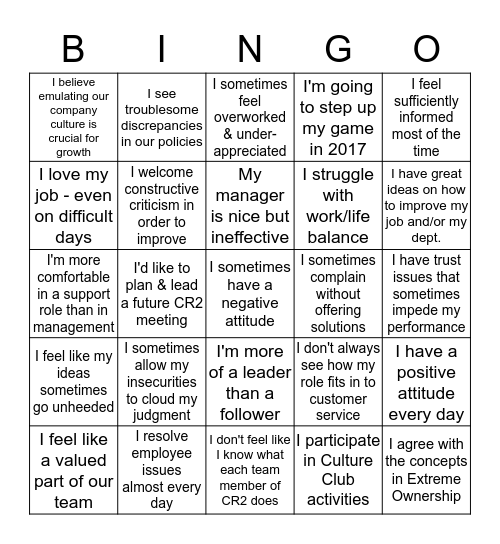 CR2 Take-Our-Pulse BINGO Card