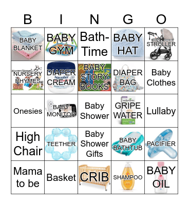 Baby Shower 1 Bingo Card