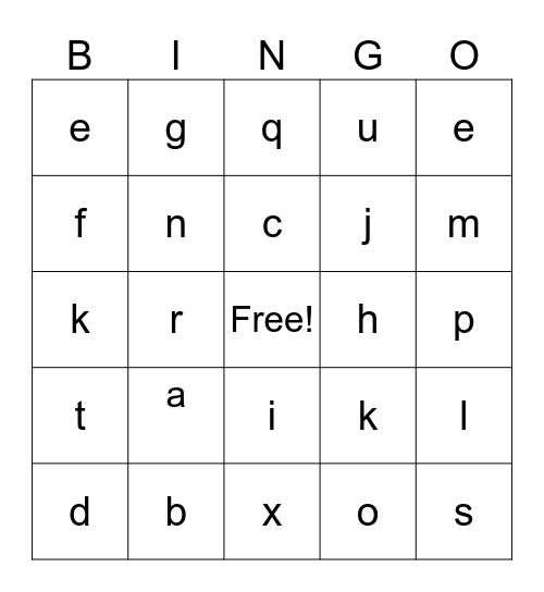 Peer Support Bingo Card
