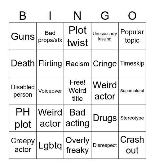 Idk ig Bingo Card