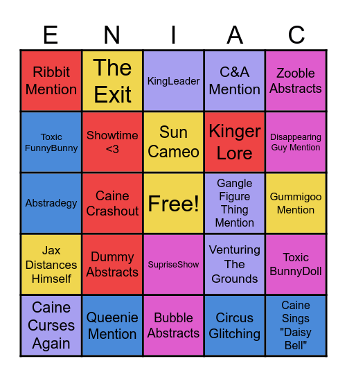 TADC EP7 Bingo Card